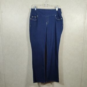04138 Woman Within pull on baby bell stretch jeans 14W